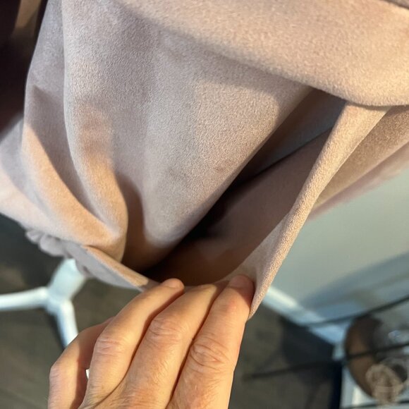 Zara Pink Vegan Suede Half Zipper Soft Sweatshirt Hoodie, Size XS - Picture 8 of 16